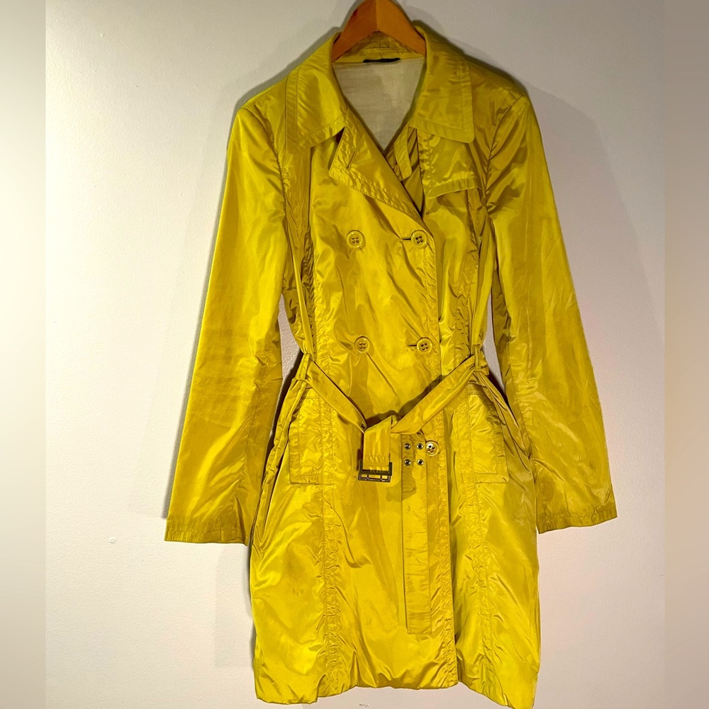 Boss Yellow Nylon Trench Coat